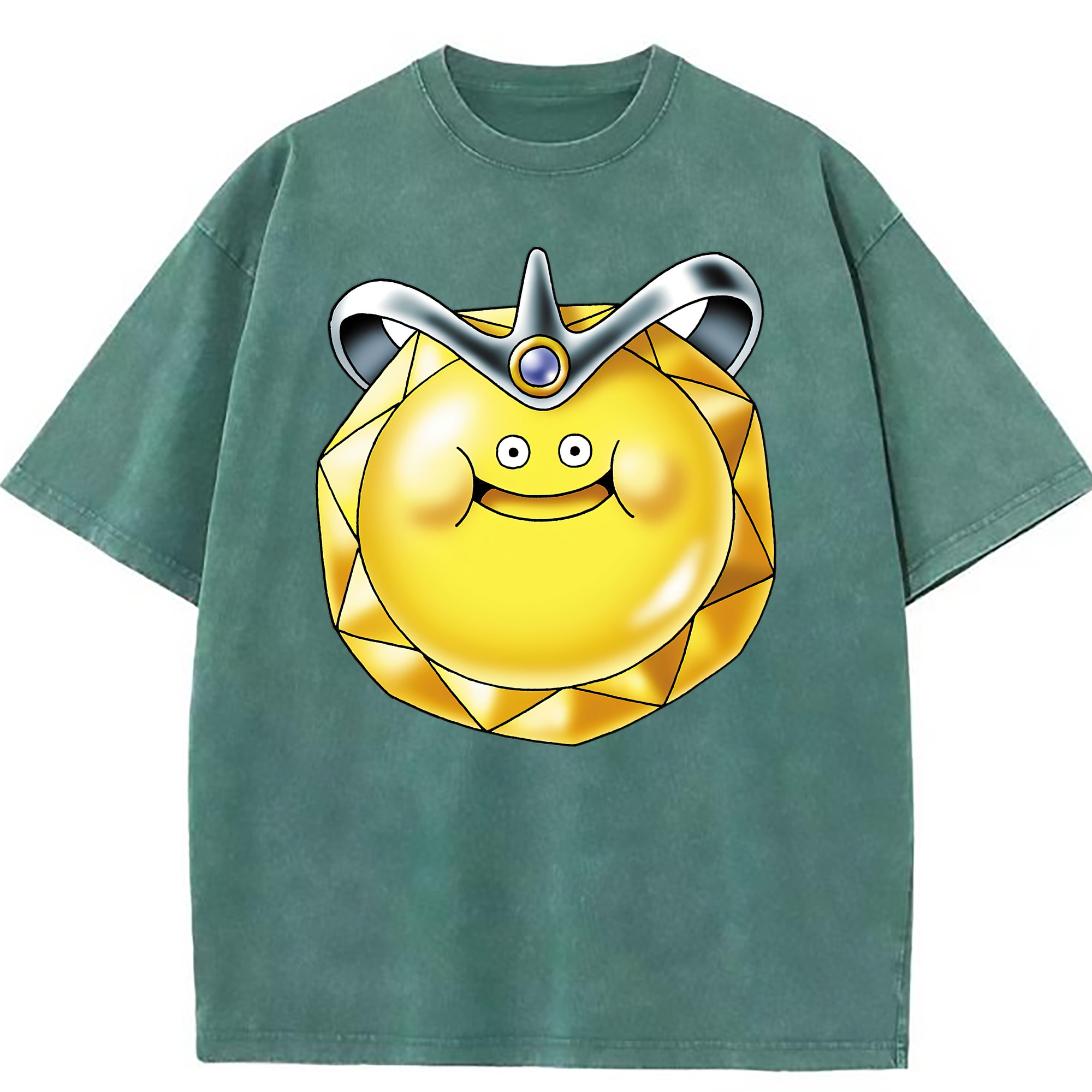 （画像用） ドラゴンクエスト Doragon Kuesuto Dragon Quest 綿100% ヴィンテージ風 半袖Tシャツ（フロントプリント）